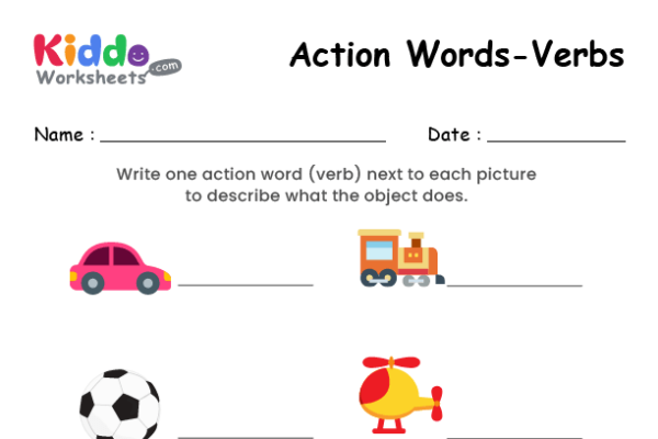 Action Words Worksheet