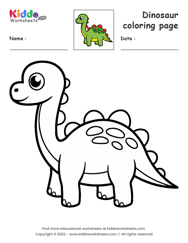 Dinosaur Games online - Dinosaur coloring pages