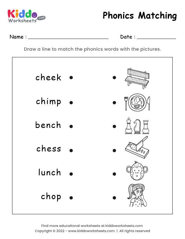 Big and Small Matching Worksheet - Black and White