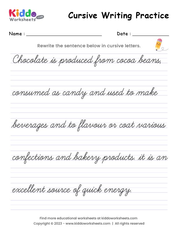 Free Printable Cursive Writing Worksheet 7 - kiddoworksheets