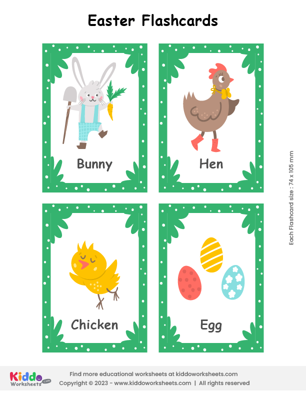 Free Printable Easter Flashcards Kiddoworksheets