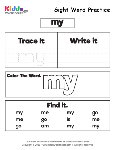 Sight Word Practice my