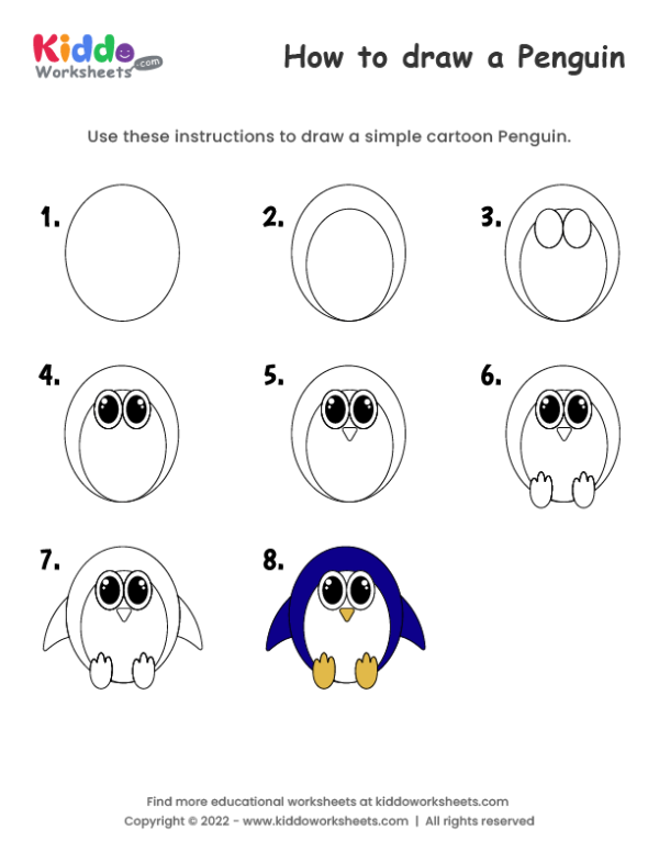 How to draw Penguin