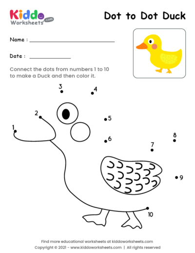 Dot to Dot Duck