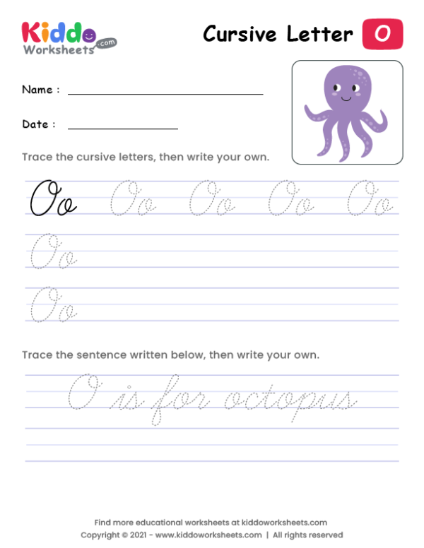 Cursive Writing Letter O