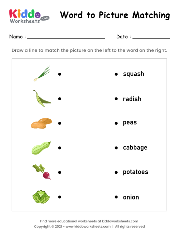 Matching Words to Pictures 5