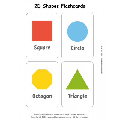 Shape Matching Flash Cards Early Learning Educational Cards 