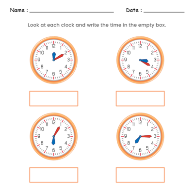what time is it worksheet 4