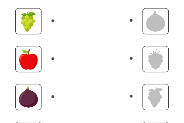 Shadow Matching Fruits Worksheet 3