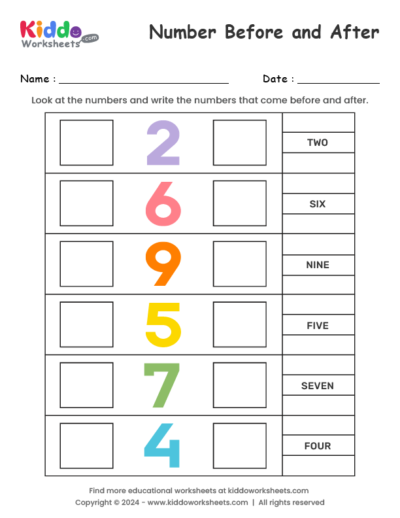 Before and After Number