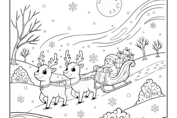 Reindeer coloring pages