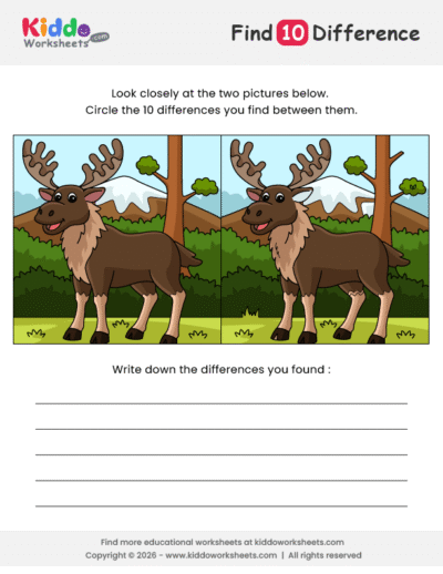 Moose Spot the Difference
