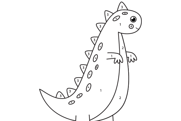 Color the Dinosaur Worksheet 4