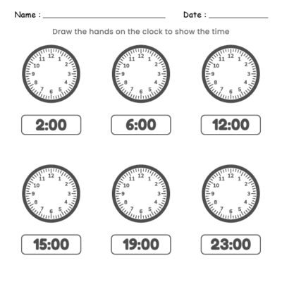 Telling Time Worksheet 3