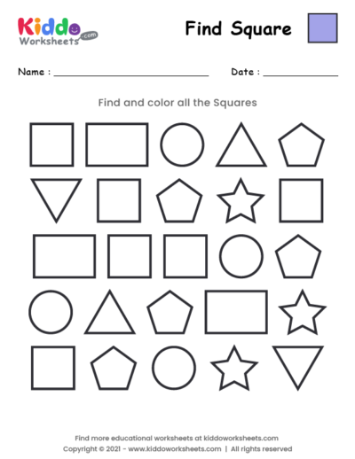 Find Square Worksheet