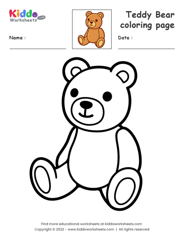 free-printable-teddy-bear-coloring-page-worksheet-kiddoworksheets for Free Printable Pictures Of Teddy Bears Free Printable Teddy Bear coloring page Worksheet - kiddoworksheets for Free Printable Pictures Of Teddy Bears