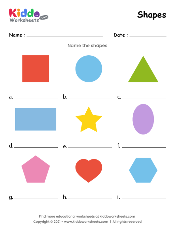 Shapes Worksheet
