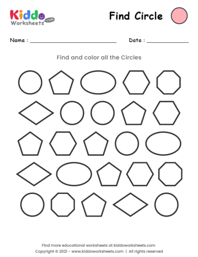 Find Circle Worksheet