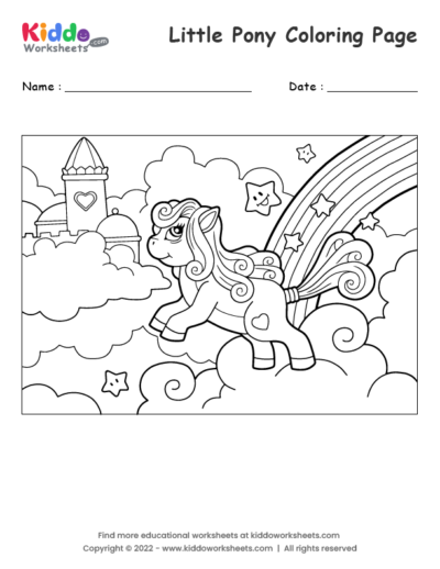 Little pony coloring page