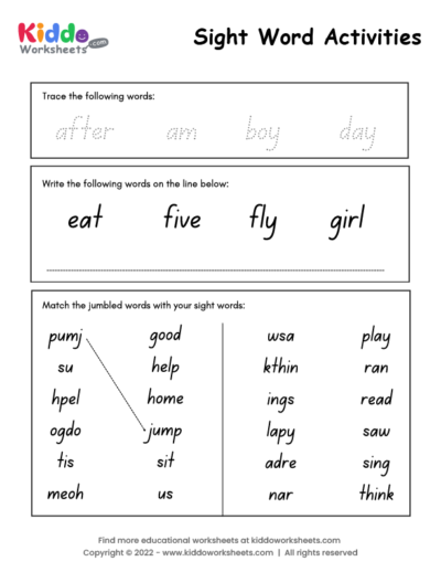 Sight Word Activities 5