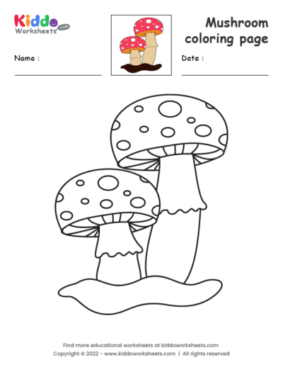 Mushroom coloring page