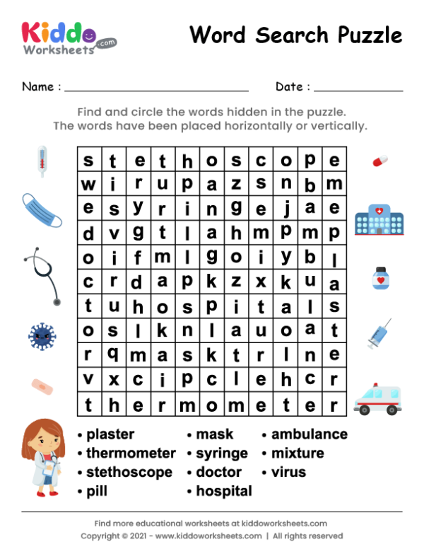 Free Printable Word Search Medicine Tools Worksheet - kiddoworksheets free-printable-word-search-medicine-tools-worksheet-kiddoworksheets