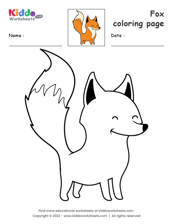Fox coloring page