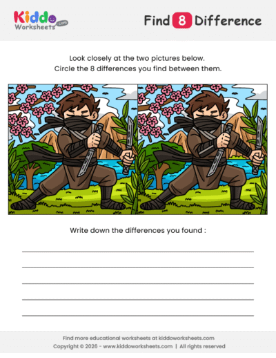 Ninja Spot the Difference
