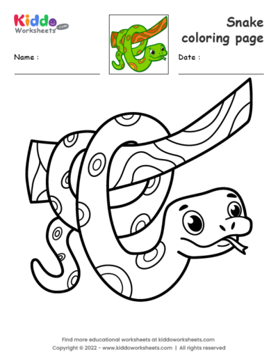 Snake coloring page