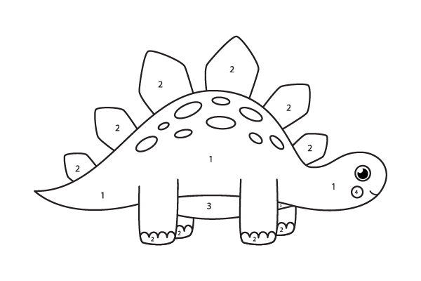 Color the Dinosaur Worksheet 2