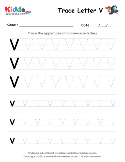 Tracing Letter V
