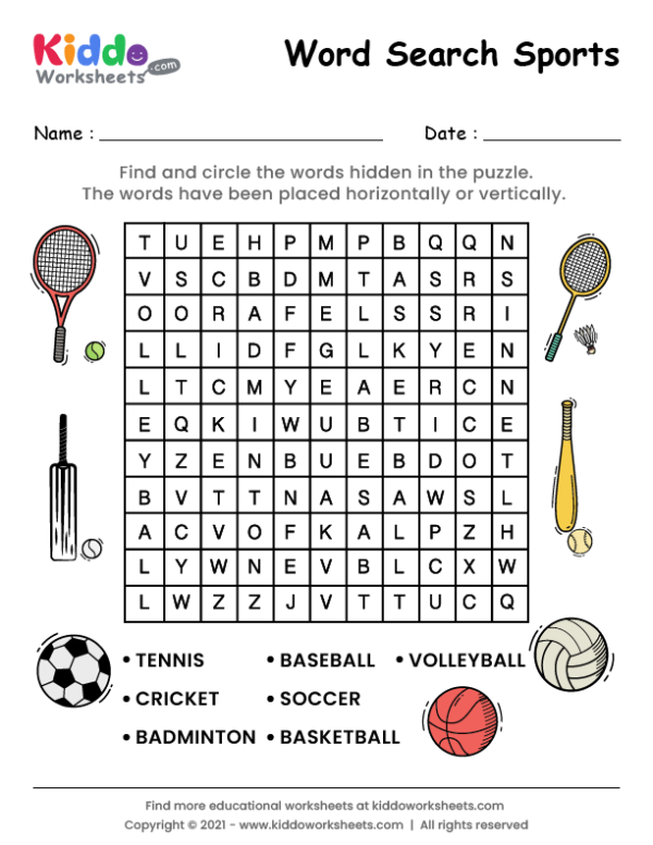 free-printable-word-search-sports-worksheet-kiddoworksheets for Free Printable Basketball Word Search Free Printable Word Search Sports Worksheet - kiddoworksheets for Free Printable Basketball Word Search