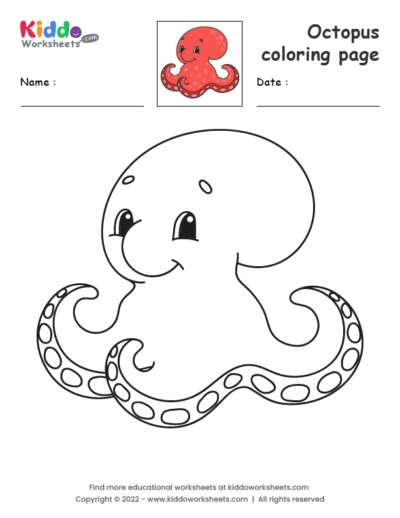 Octopus coloring page