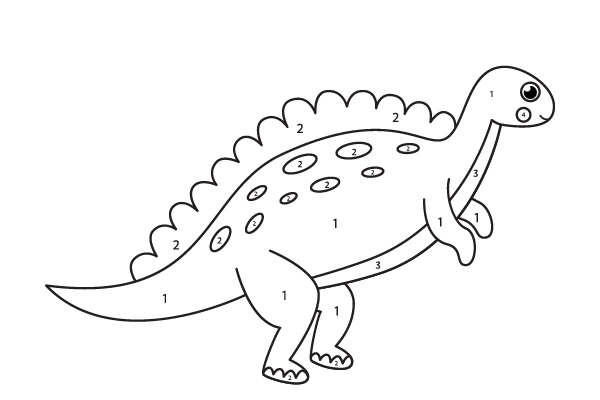 Color the Dinosaur Worksheet 6