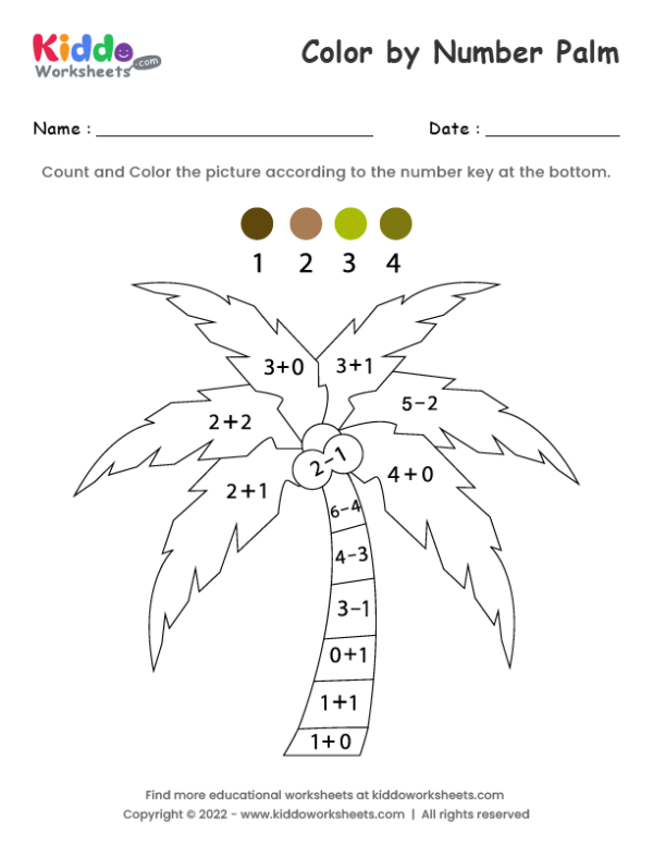 Color by Number Palm