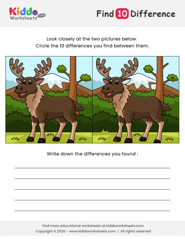 Moose Spot the Difference
