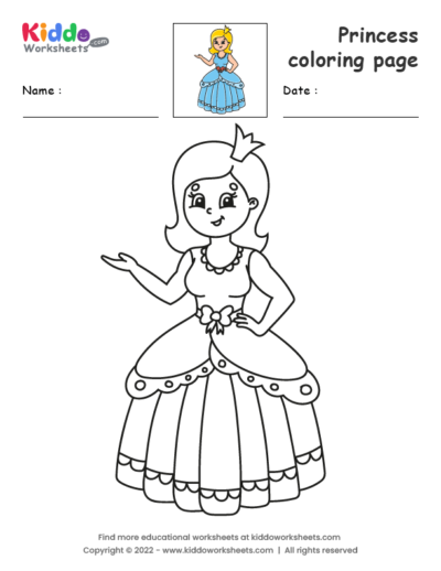 Princess coloring page