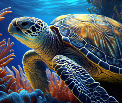 Sea turtle Sliding Puzzle