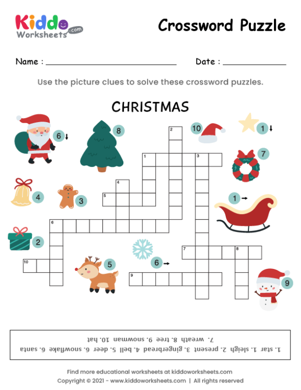 Crossword Puzzle Xmas