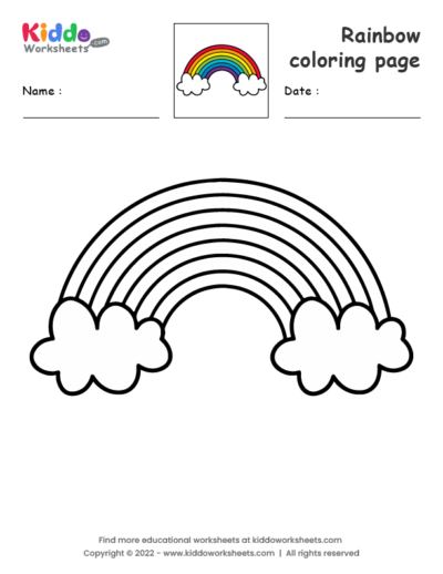 Rainbow coloring page