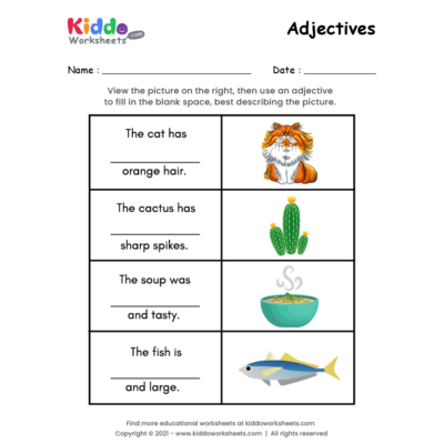 Adjectives Worksheet 4