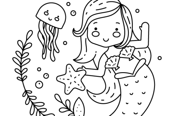 Ariel coloring page