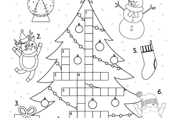 Christmas Crossword Puzzle Worksheet