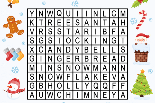 Christmas Word Search puzzle