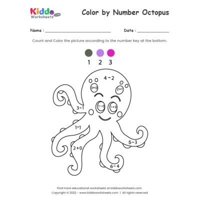 Color by Number Octopus