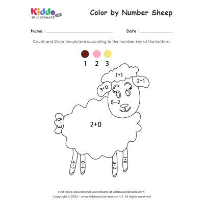 Color by Number Sheep