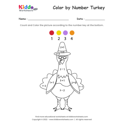 Color by Number Turkey