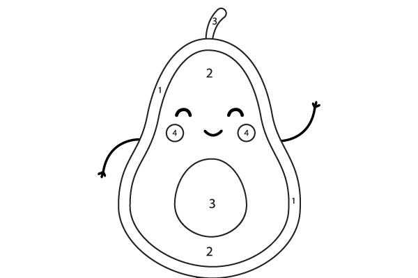 Color the Avocado Worksheet