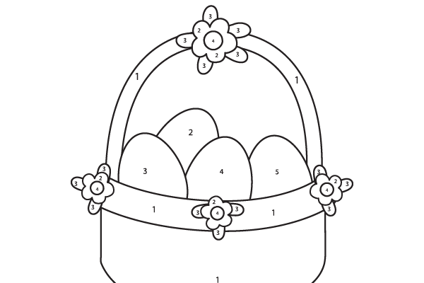 Color the Easter Basket Worksheet
