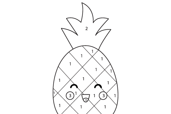 Color the Pineapple Worksheet